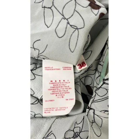 MARNI COLLECTION SILK FLORAL BLOUSE SMALL - Picture 3 of 8